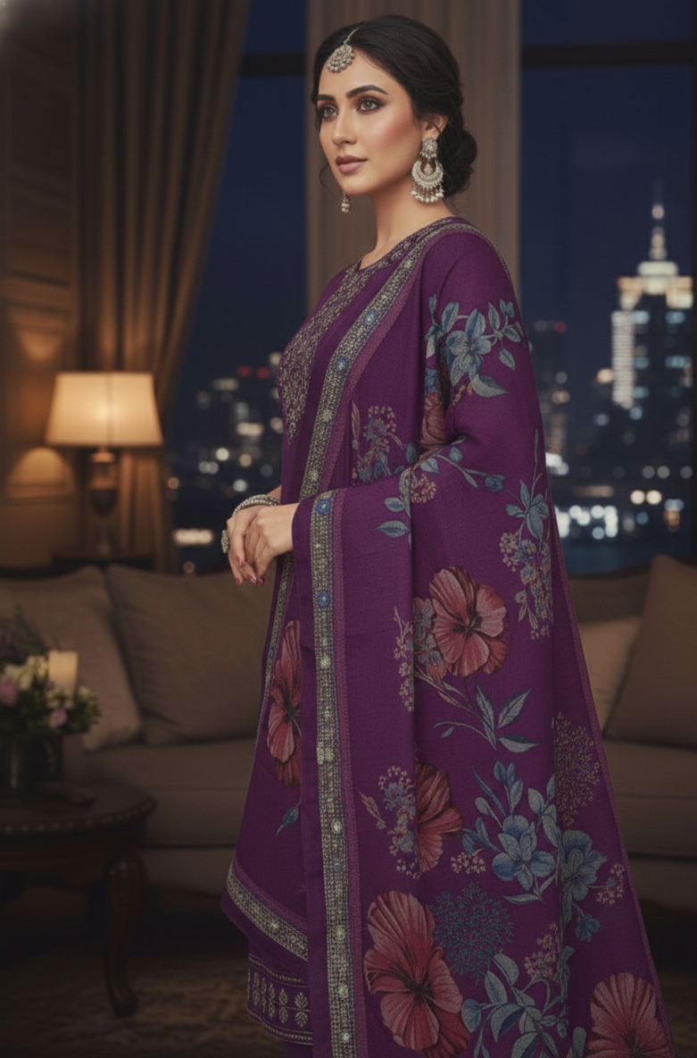 AJVIE Signature Roman Silk Designer Suit | Contemporary Ladies Ethnic Wear