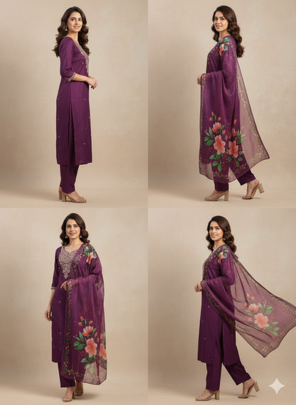 Designer Purple Suit