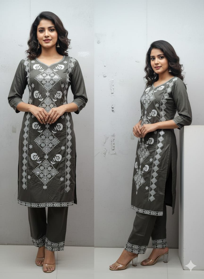 Mix Cotton Fabrics - Designer 2 Piece