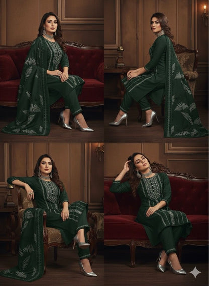 AJVIE Special Vertican Fabrics Side cut Deisgner Suit