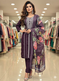 AJVIE Special Vertican Fabrics Side cut Deisgner Suit
