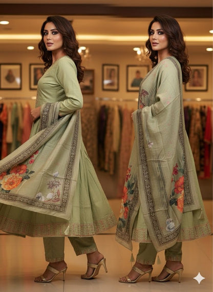 AJVIE Special Vartican Fabrics Designer Suit in Round Ghera