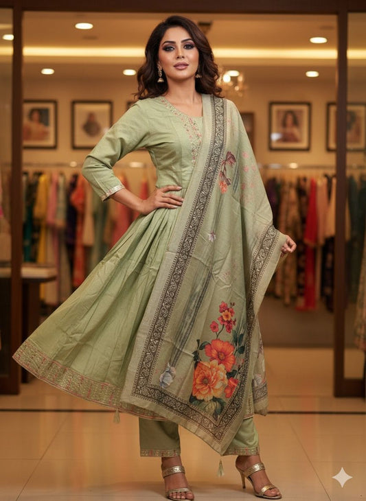 AJVIE Special Vartican Fabrics Designer Suit in Round Ghera