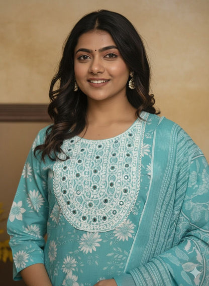 AJVIE Special Side Cut Pure Cotton 3 Piece