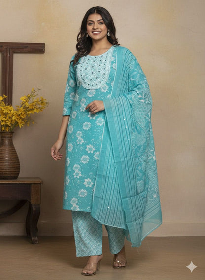 AJVIE Special Side Cut Pure Cotton 3 Piece