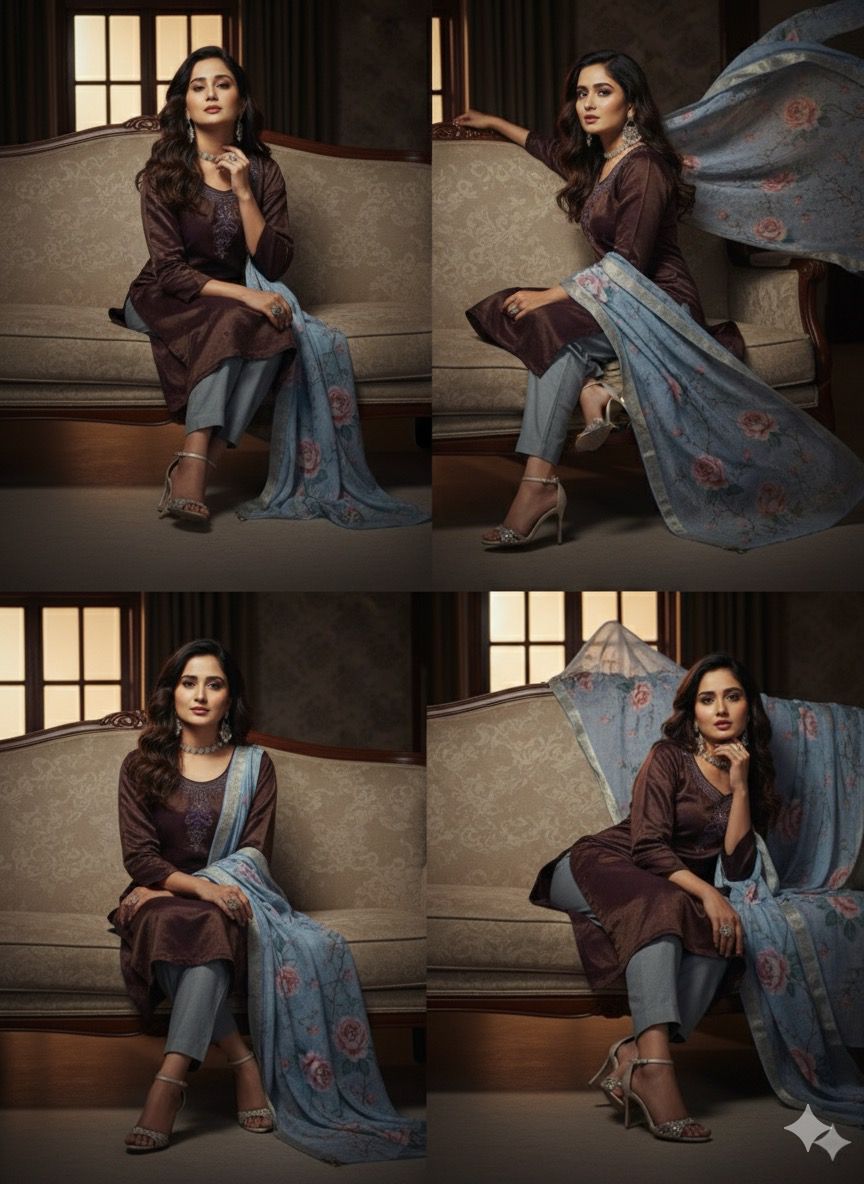 AJVIE Special Vertican Fabrics Designer Suits with 3XL Size