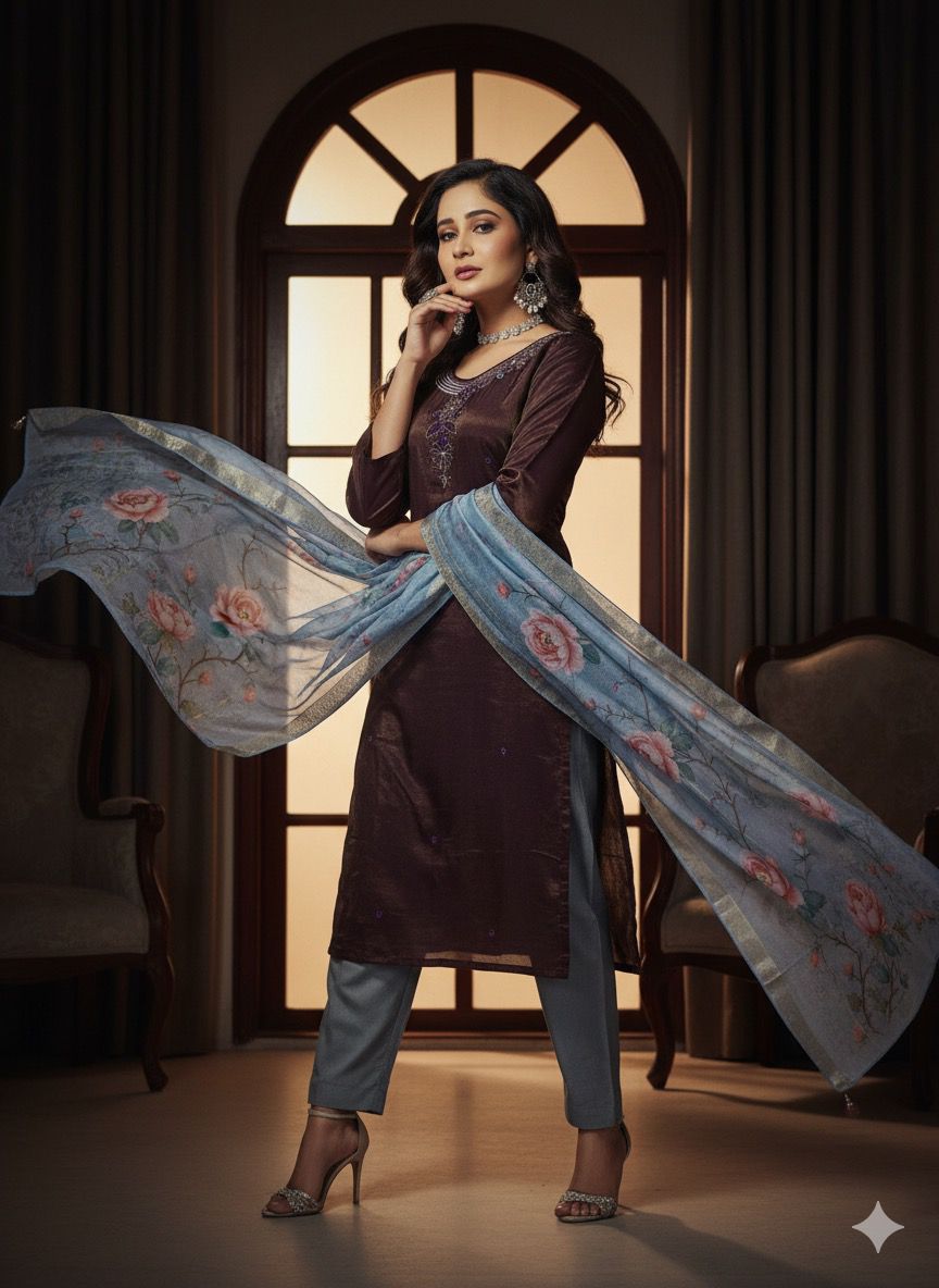 AJVIE Special Vertican Fabrics Designer Suits with 3XL Size