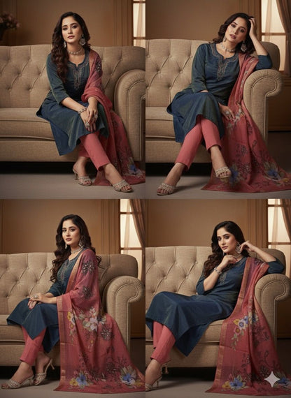 AJVIE Special Vertican Fabrics Designer Suits with 3XL Size