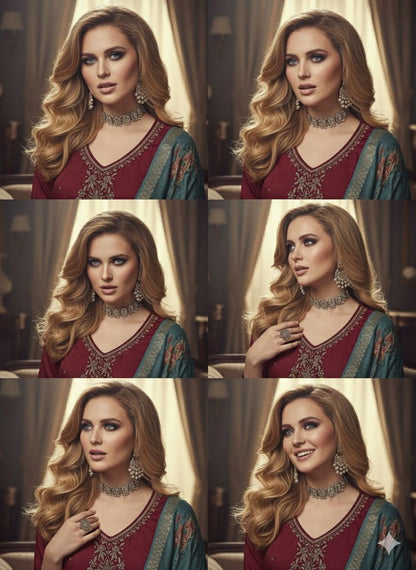 AJVIE Special Vertican Fabrics Designer Suits with 3XL Size