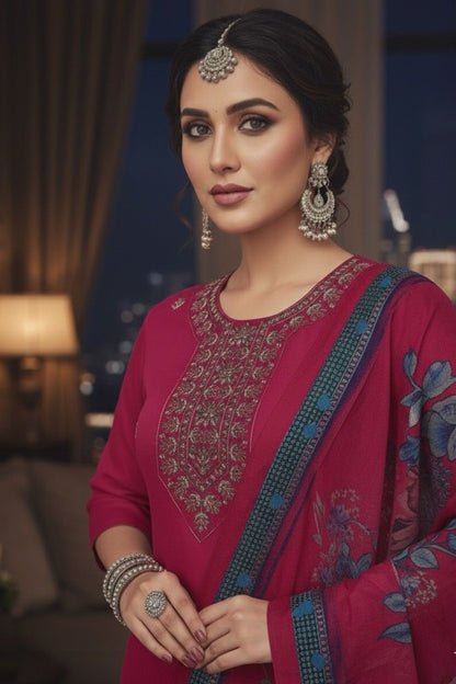 AJVIE Signature Roman Silk Designer Suit | Contemporary Ladies Ethnic Wear