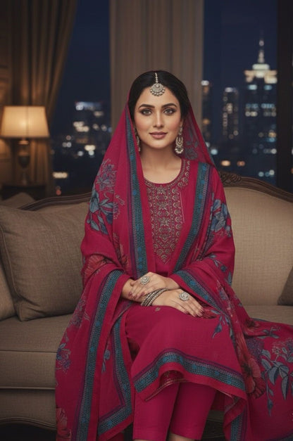 AJVIE Signature Roman Silk Designer Suit | Contemporary Ladies Ethnic Wear