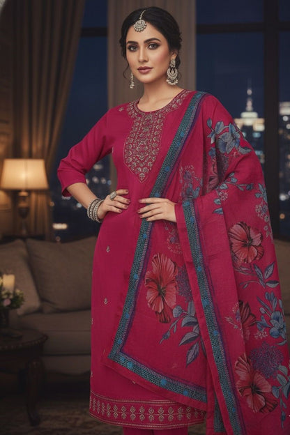 AJVIE Signature Roman Silk Designer Suit | Contemporary Ladies Ethnic Wear