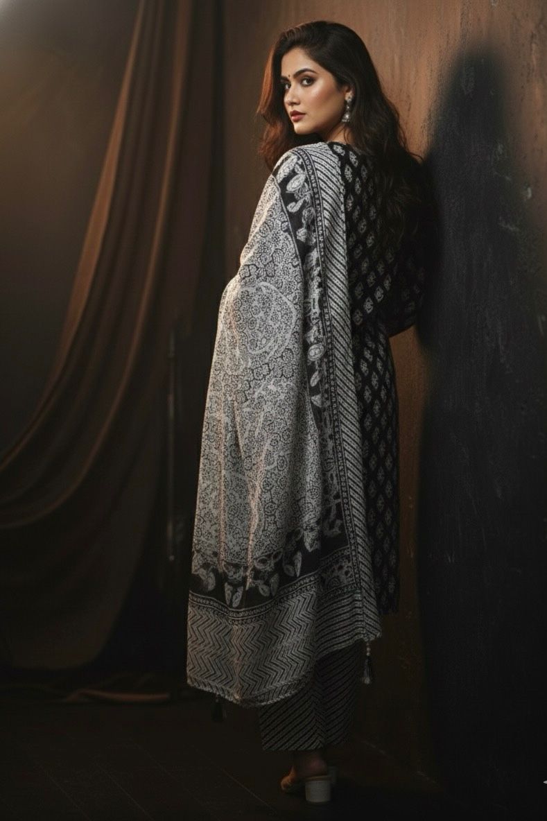 AJVIE Special Pure Cotton 3 Piece with Dupatta and Pant