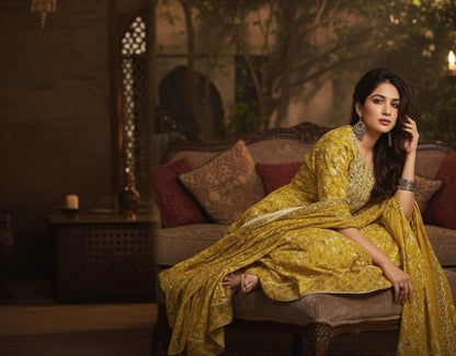 AJVIE Special 100% Cotton Ghera Designer 3-Piece Set